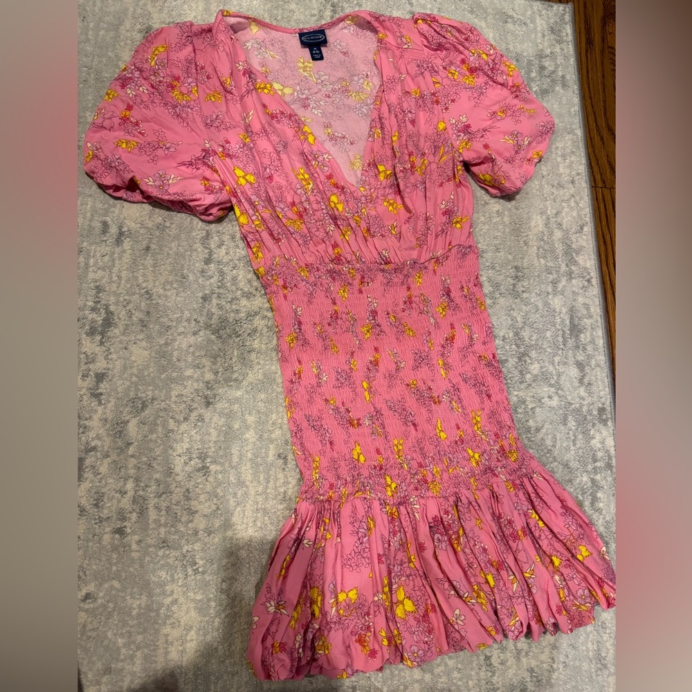 SCOOP dress with smocking and bubble hem